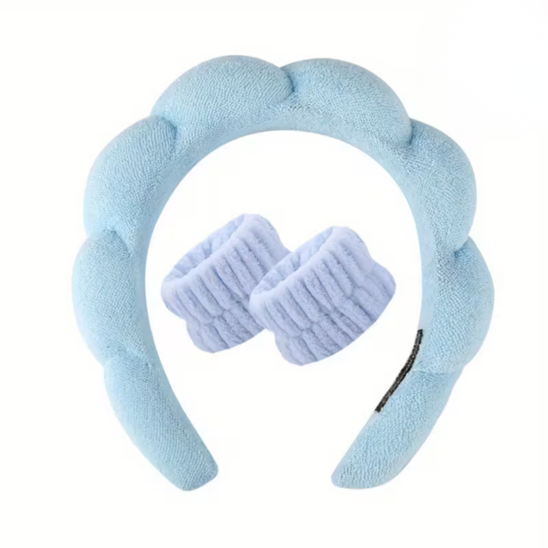 Set Diadema y muñequeras Azul